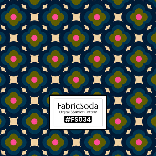FS034 Black Pink Geometric Seamless Pattern JPG PNG