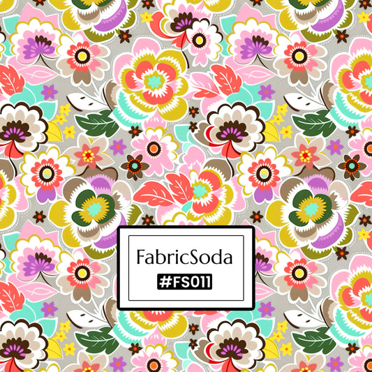 FS011 Japanese Floral Cotton Printed Fabric