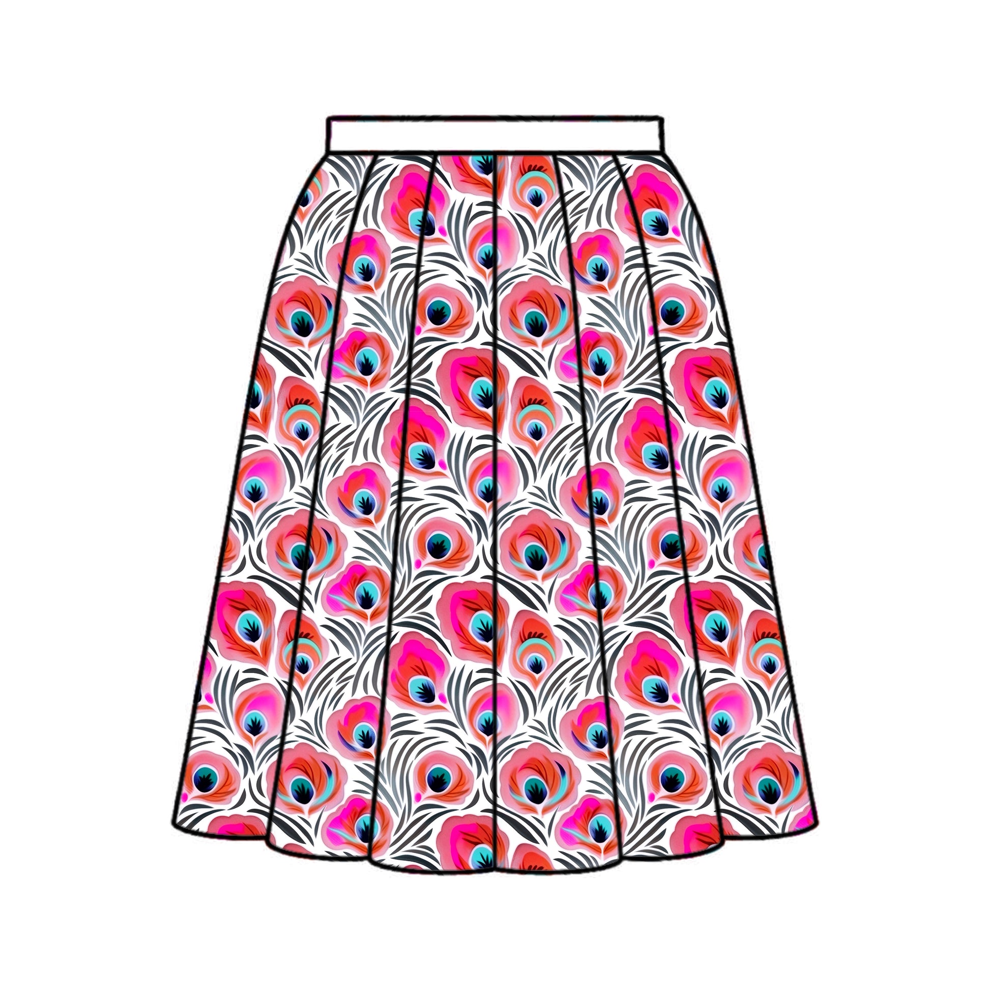 FS012 Exotic Pink Peacock Cotton Printed Fabric