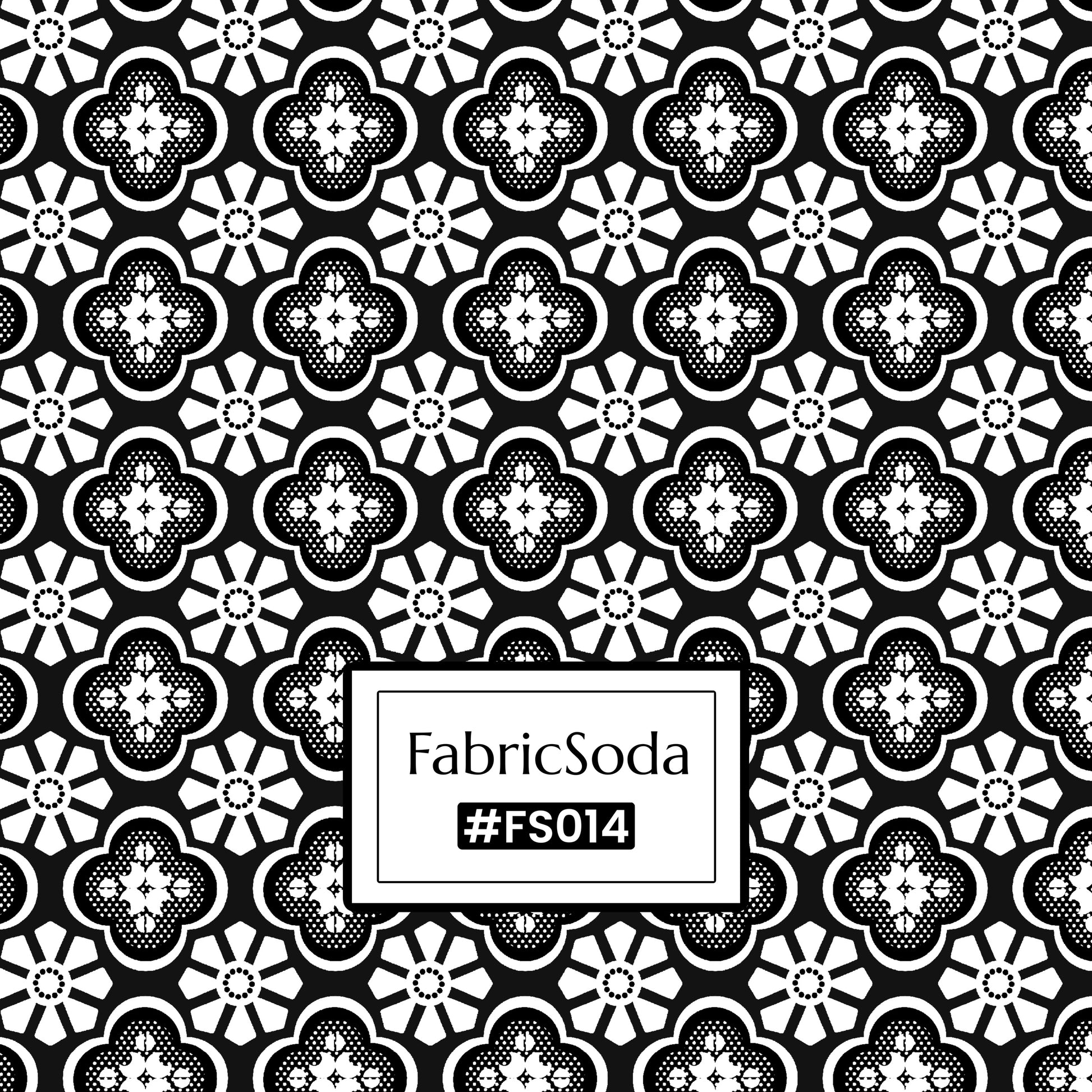 FS014 Lace Floral Cotton Printed Fabric