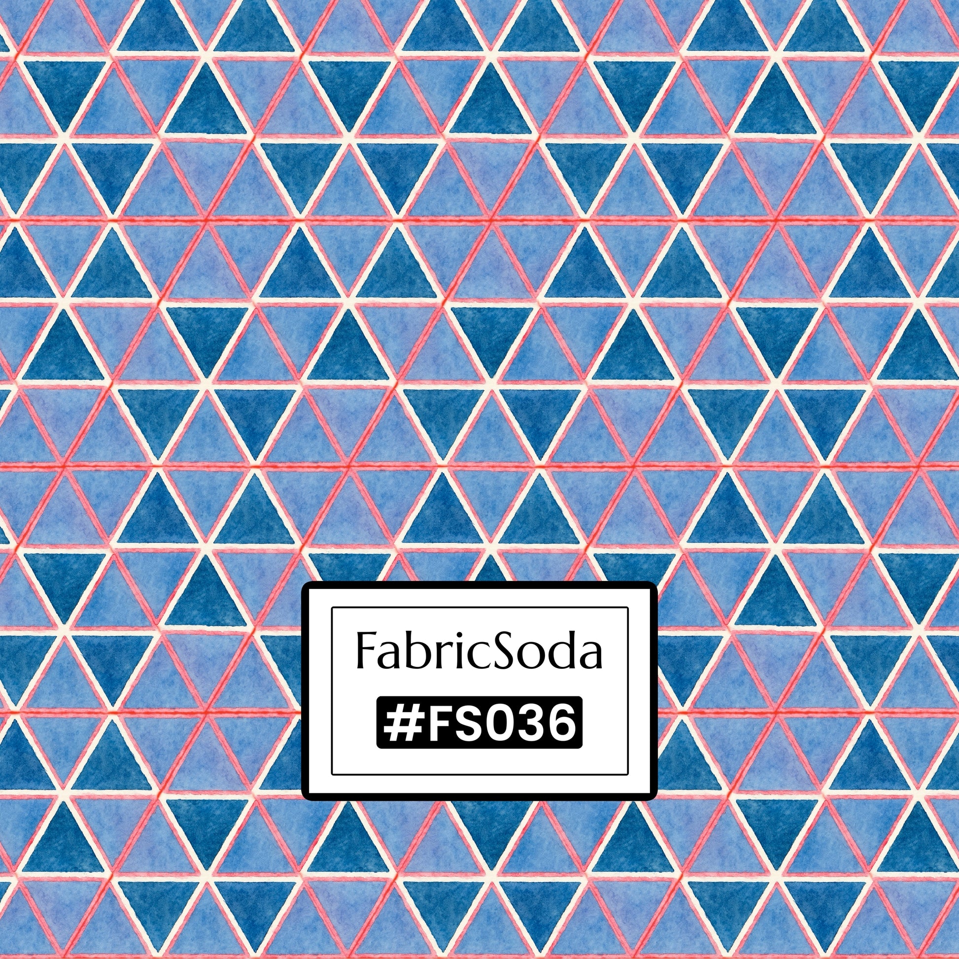 FS036 Purple Triangle Cotton Printed Fabric