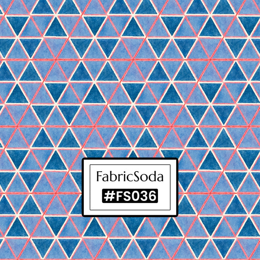 FS036 Purple Triangle Cotton Printed Fabric
