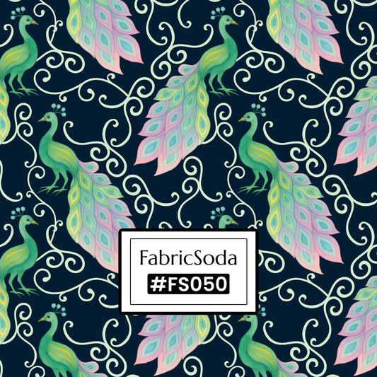 FS050 Exotic Peacock Cotton Printed Fabric