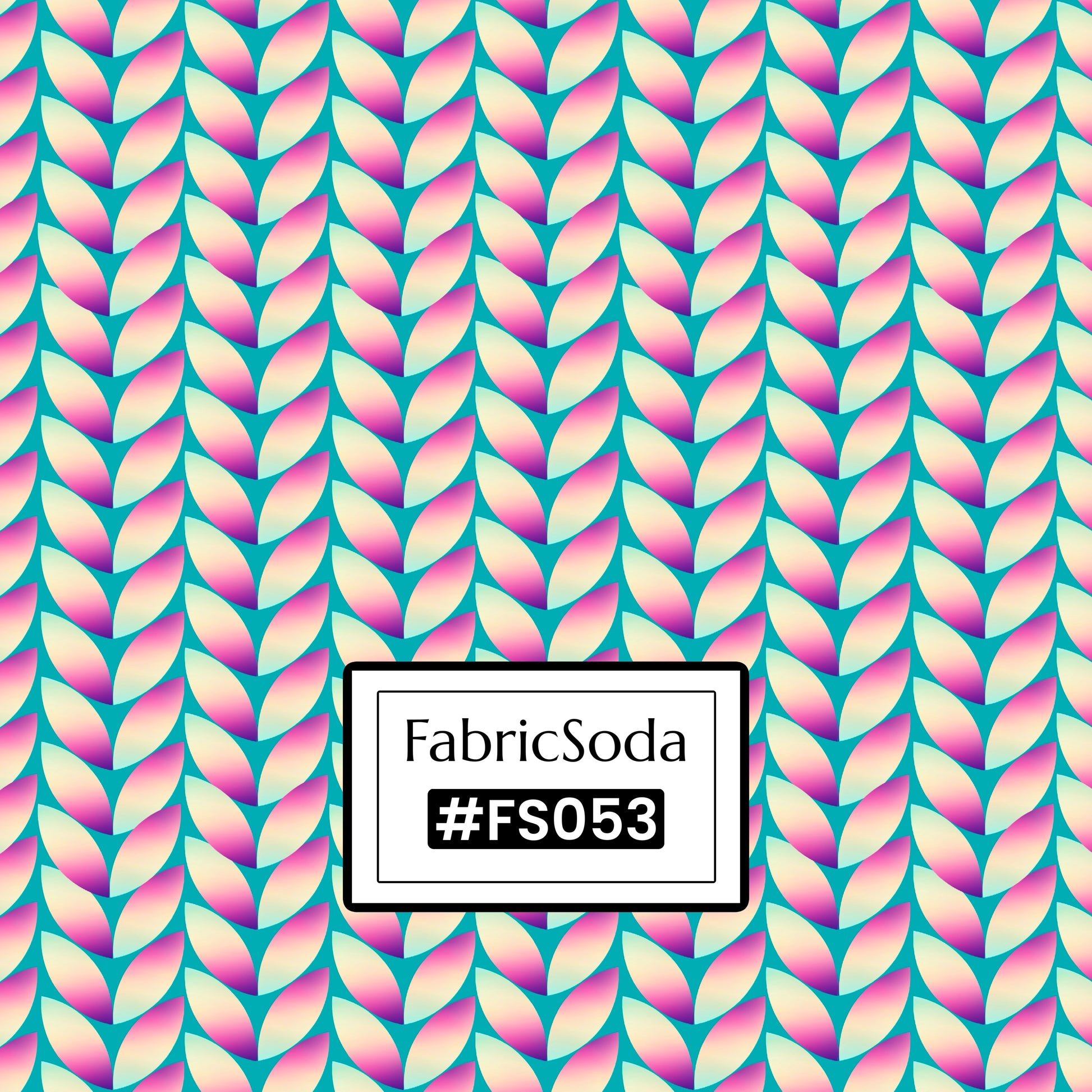FS053 Knit Pattern Cotton Printed Fabric