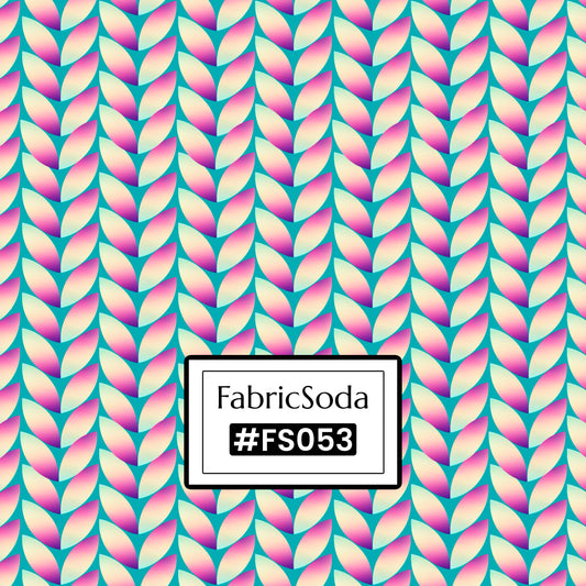 FS053 Knit Pattern Cotton Printed Fabric