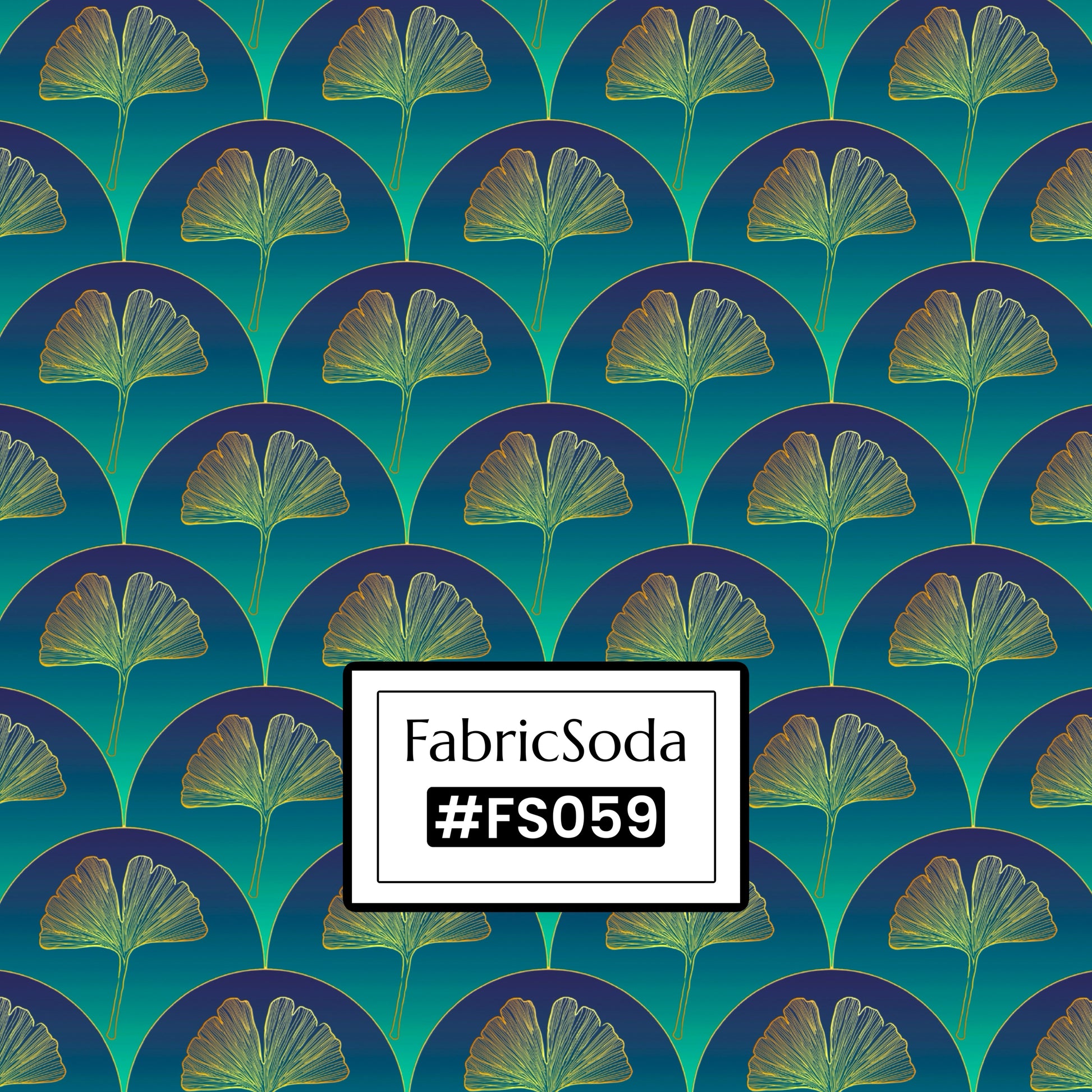 FS059 Dandelion Green Floral Cotton Printed Fabric