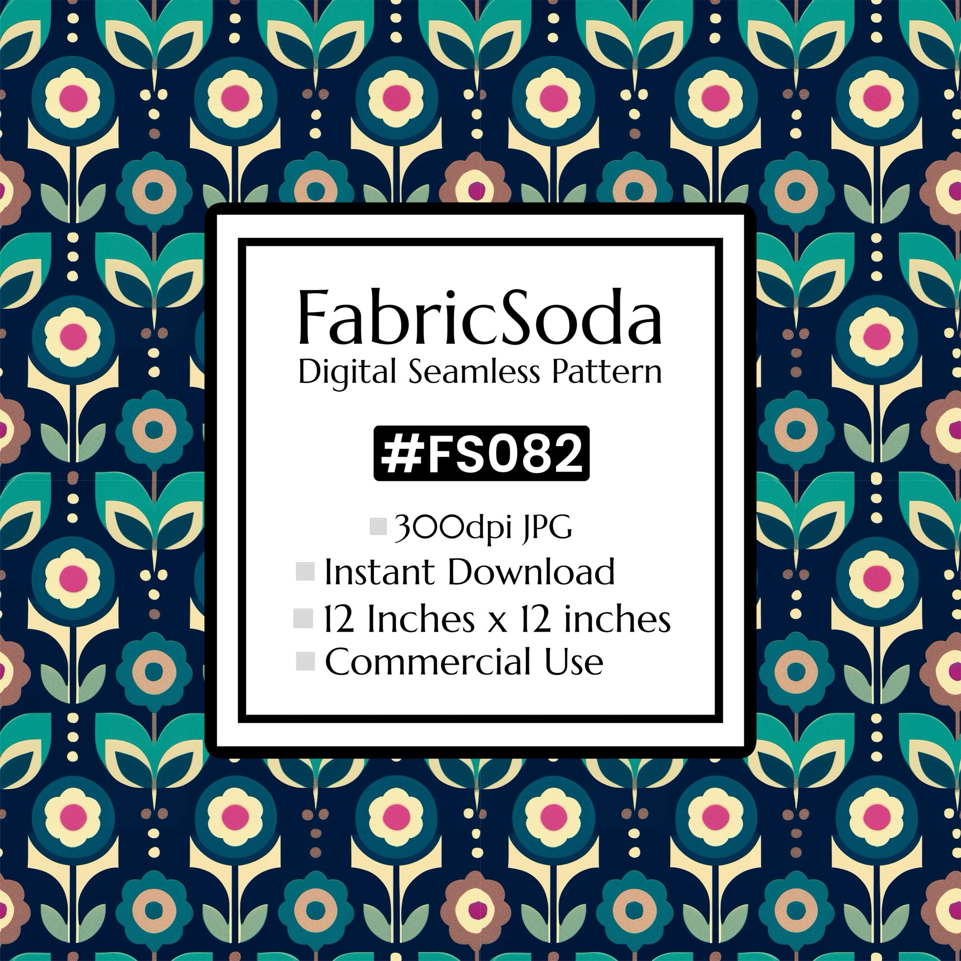 FS082 Teal Geometric Seamless Pattern JPG