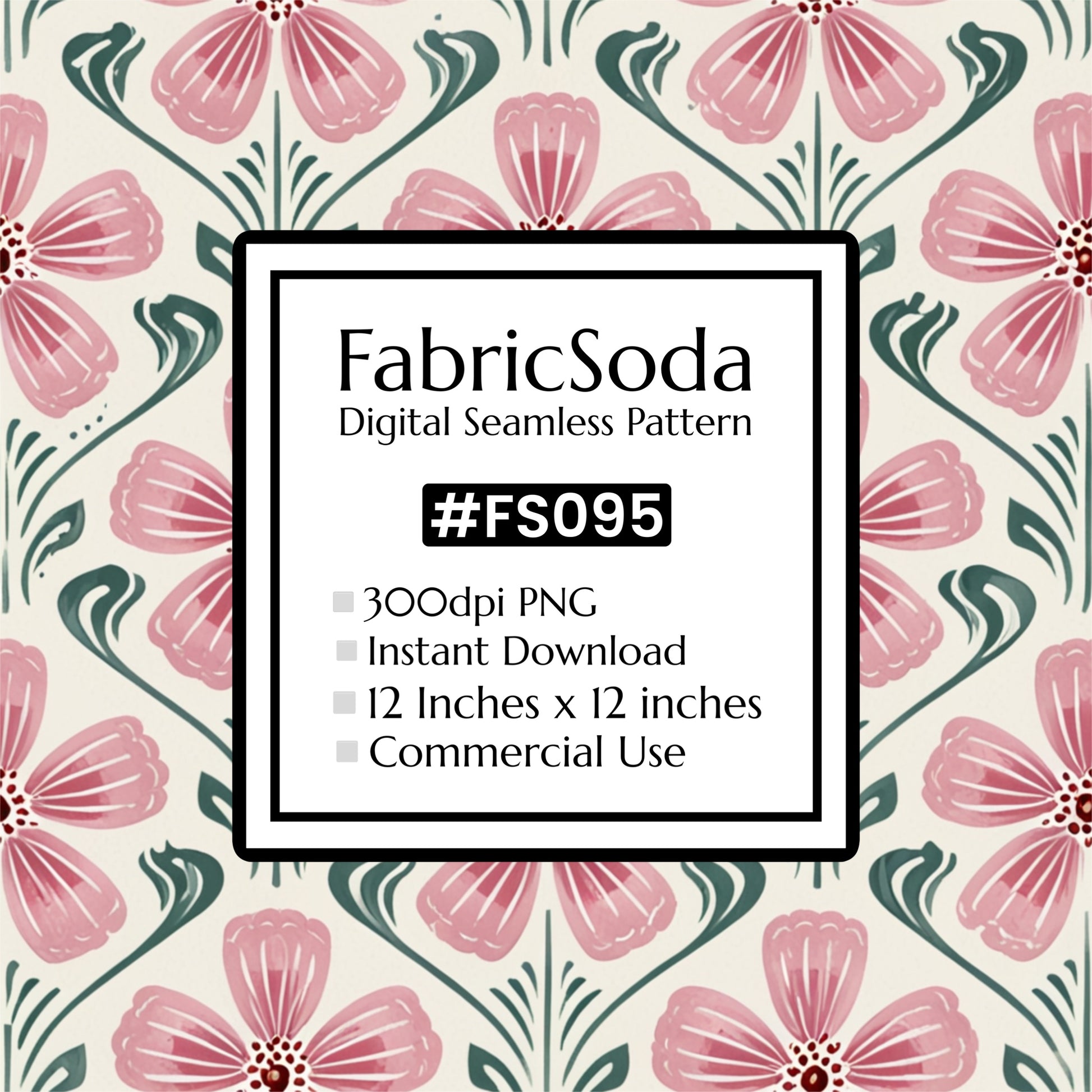 FS095 Pink Flower Seamless Pattern PNG, pink floral pattern 