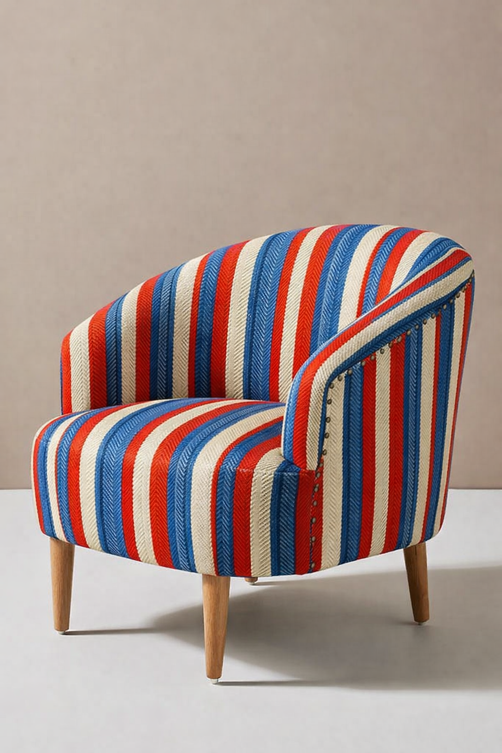 FS061 Red White Blue Embroidery Effect Striped Seamless Pattern JPG