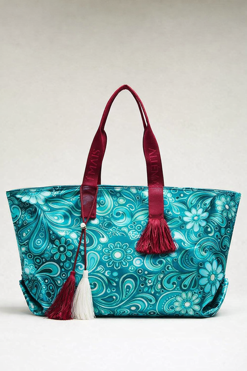 FS055 Teal Paisley Printed Fabric